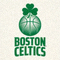 波士顿凯尔特人队标志 - 绿色三叶草与篮球